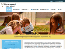 Tablet Screenshot of montessorifarmschool.com